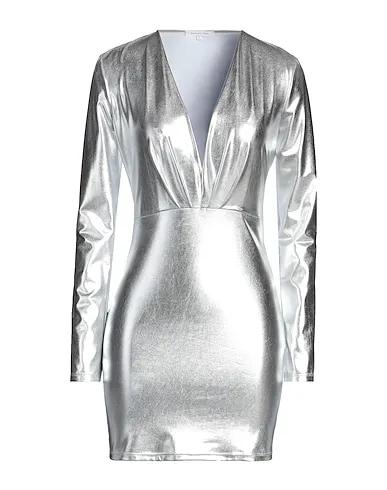 Silver Synthetic fabric Short dress