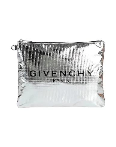 Silver Techno fabric Handbag