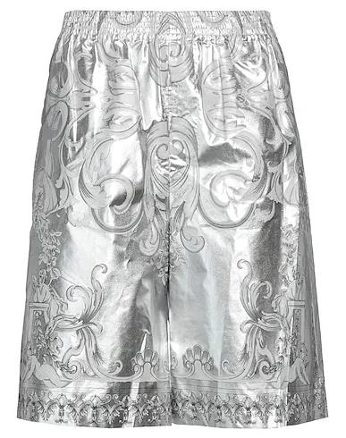 Silver Techno fabric Shorts & Bermuda