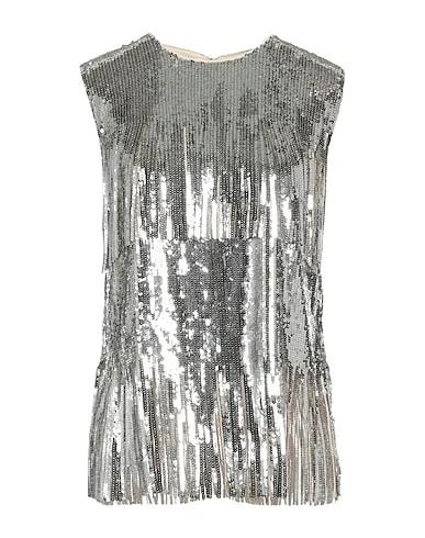 Silver Tulle Evening top