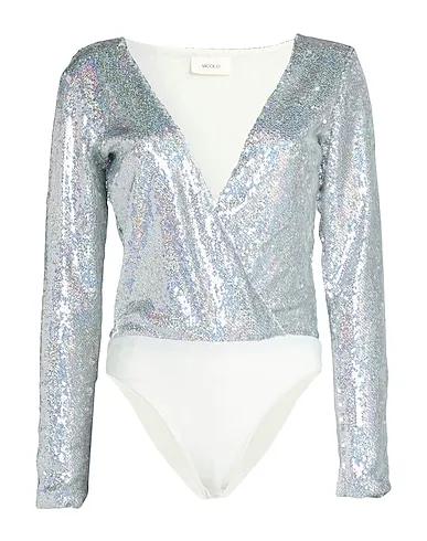 Silver Tulle Evening top