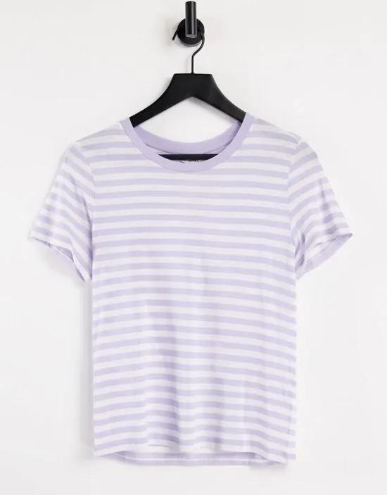 Simba cotton stripe t-shirt in lilac