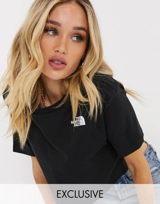 Simple Dome cropped T-shirt in black Exclusive at ASOS