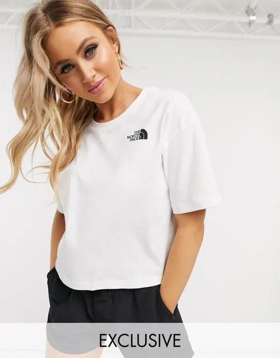 Simple Dome cropped t-shirt in white Exclusive at ASOS