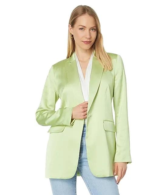 Single-Breasted Blazer with Flap Pockets