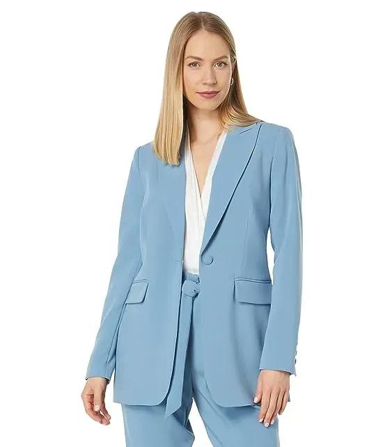 Single-Breasted Blazer with Large