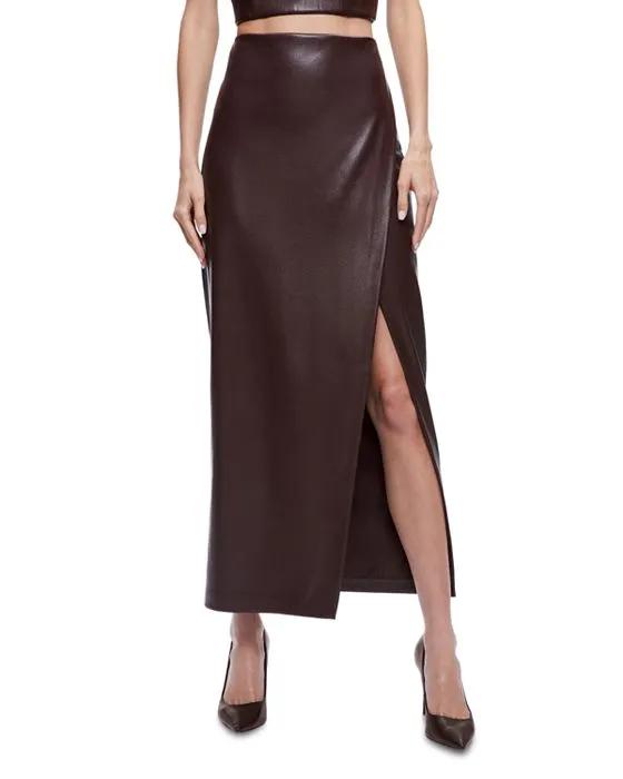 Siobhan Faux Leather Maxi Skirt