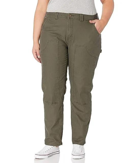 Size Women's Plus Double Front Denim Carpenter Pants
