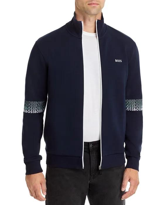 Skaz Cotton Blend Regular Fit Full Zip Stand Collar Sweatshirt