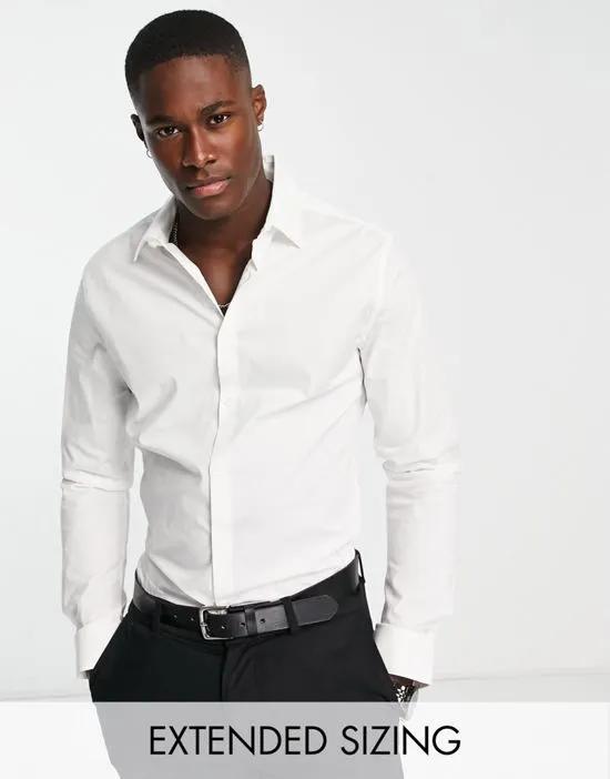 skinny fit shirt in white