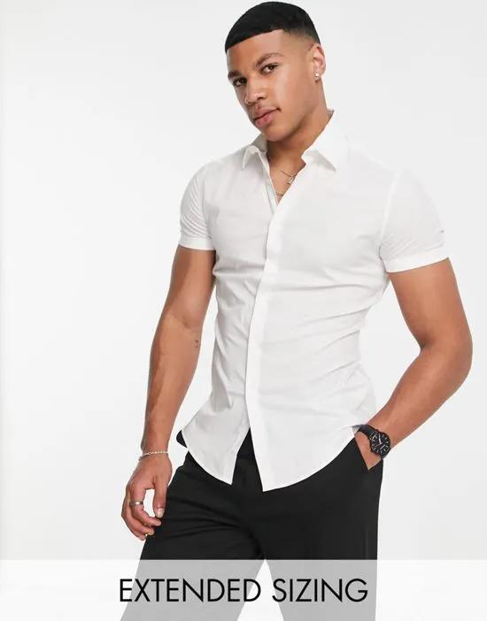 skinny fit shirt in white
