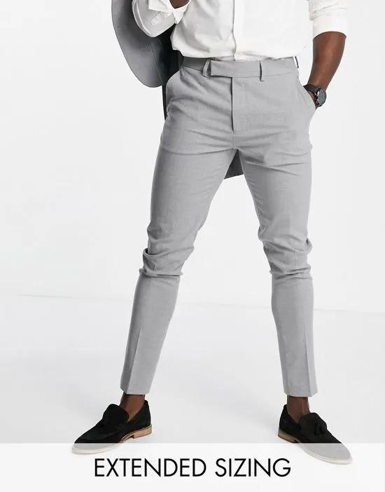 skinny suit pants in gray