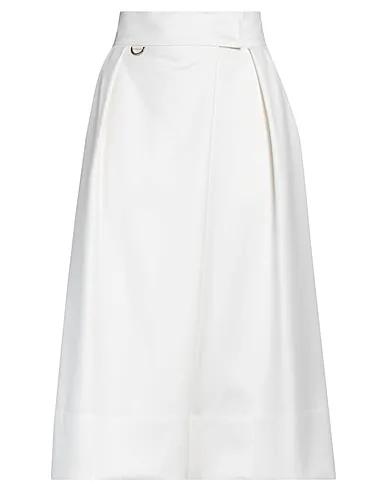 White Cool wool Midi skirt