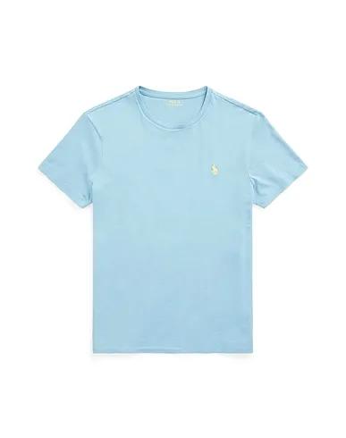Sky blue Basic T-shirt CUSTOM SLIM FIT JERSEY CREWNECK T-SHIRT