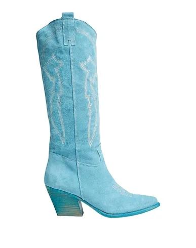 Sky blue Boots SPLIT LEATHER WESTERN BOOT