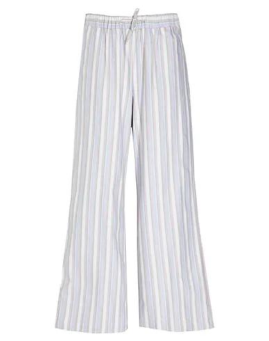 Sky blue Casual pants COTTON WIDE LEG DRAWSTRING PANTS