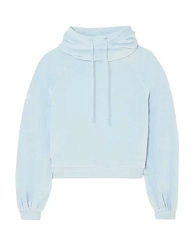 Sky blue Chenille Hooded sweatshirt