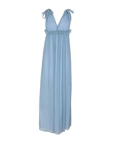 Sky blue Chiffon Long dress