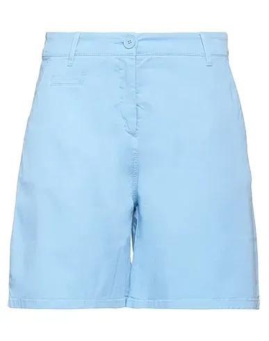 Sky blue Cotton twill Shorts & Bermuda