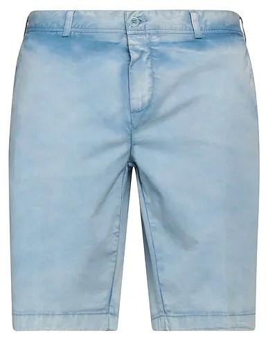 Sky blue Cotton twill Shorts & Bermuda