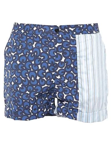Sky blue Cotton twill Swim shorts