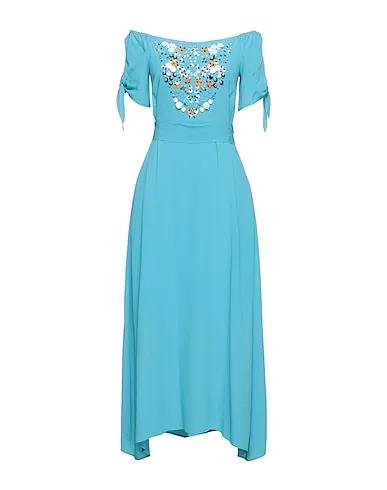 Sky blue Crêpe Long dress
