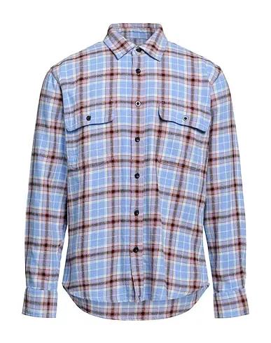 Sky blue Flannel Checked shirt