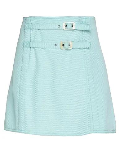 Sky blue Flannel Mini skirt
