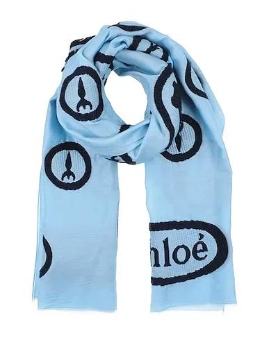 Sky blue Flannel Scarves and foulards