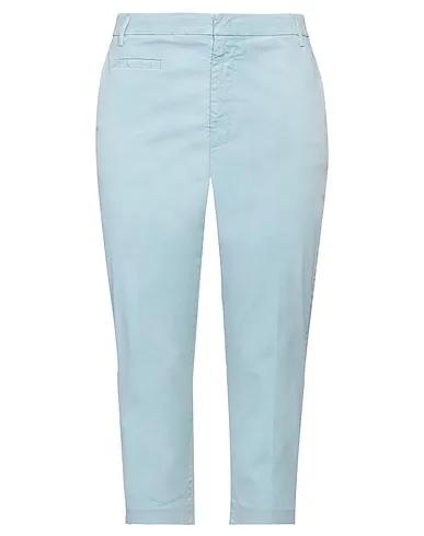 Sky blue Gabardine Cropped pants & culottes