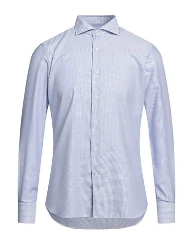 Sky blue Jacquard Checked shirt