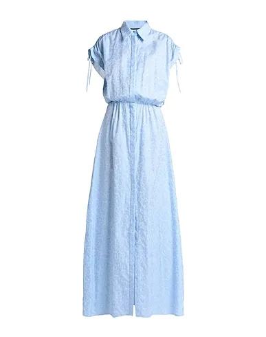 Sky blue Jacquard Long dress