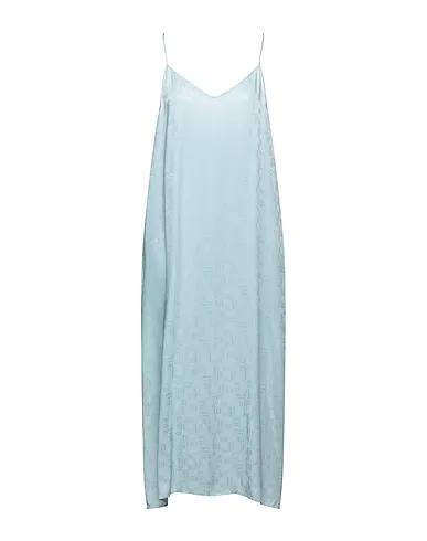 Sky blue Jacquard Midi dress