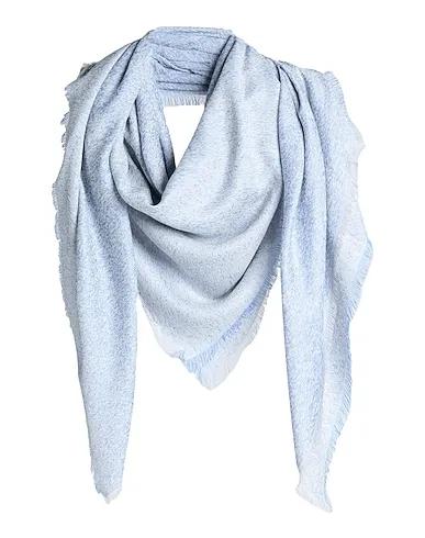 Sky blue Jacquard Scarves and foulards