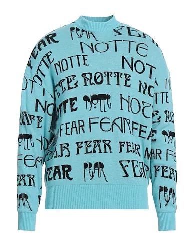 Sky blue Jacquard Sweater