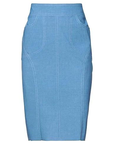 Sky blue Jersey Midi skirt