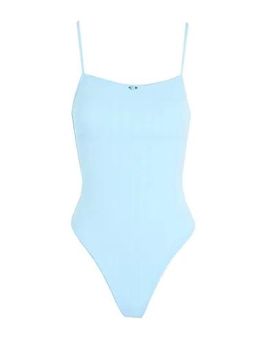Sky blue Jersey One-piece swimsuits 23 Pointelle One Piece
