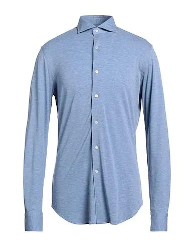 Sky blue Jersey Solid color shirt