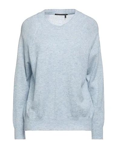 Sky blue Knitted Cashmere blend