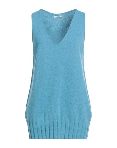 Sky blue Knitted Cashmere blend