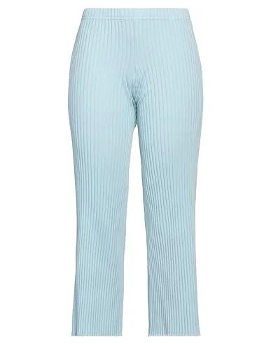 Sky blue Knitted Cropped pants & culottes