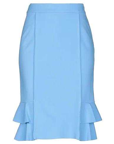 Sky blue Knitted Midi skirt
