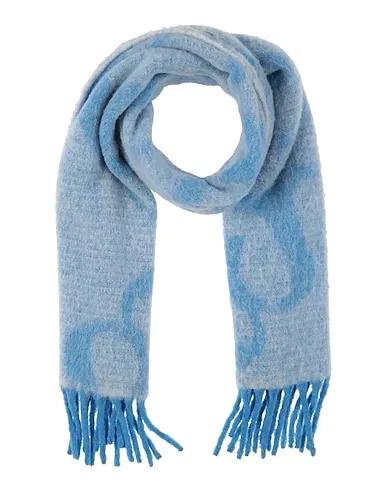 Sky blue Knitted Scarves and foulards