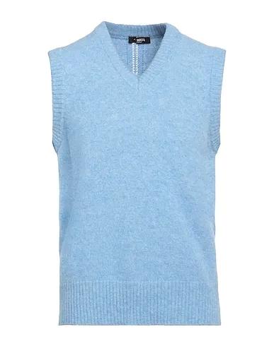 Sky blue Knitted Sleeveless sweater