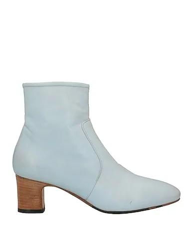 Sky blue Leather Ankle boot