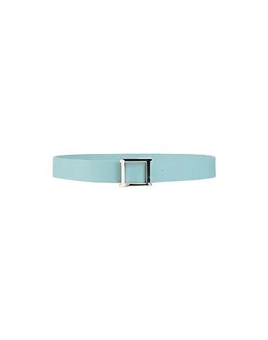 Sky blue Leather Regular belt
