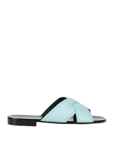 Sky blue Leather Sandals