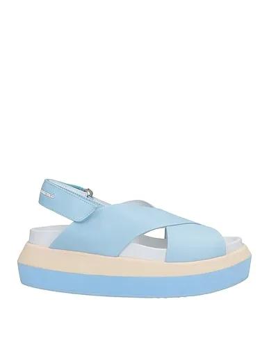 Sky blue Leather Sandals