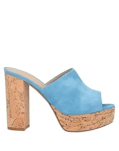 Sky blue Mules and clogs