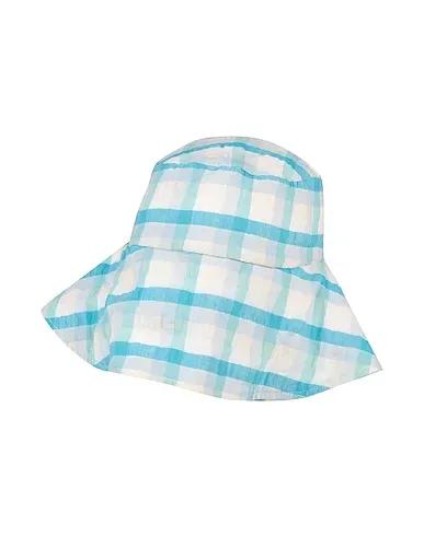 Sky blue Plain weave Hat